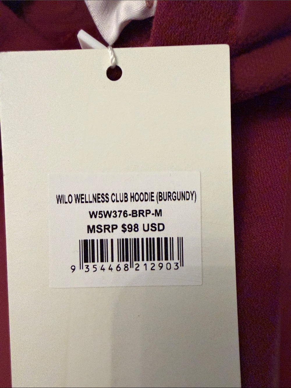 Wilo Wellness Club Hoodie NWT - Picture 2 of 4